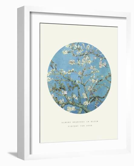 Old Masters, New Circles: Almond Branches in Bloom, San Remy, c.1890-Vincent van Gogh-Framed Art Print