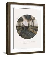 Old Masters, New Circles: Landscape with Woman and Child-Vincent van Gogh-Framed Giclee Print