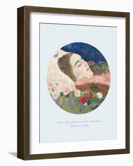 Old Masters, New Circles: Miss Ria Munk on her Deathbed-Gustav Klimt-Framed Giclee Print
