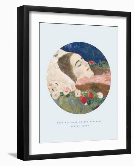 Old Masters, New Circles: Miss Ria Munk on her Deathbed-Gustav Klimt-Framed Giclee Print