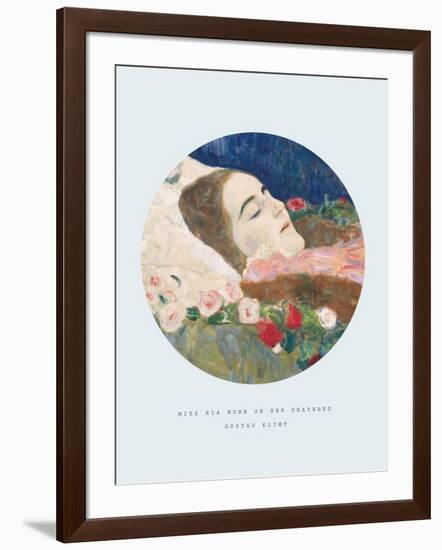 Old Masters, New Circles: Miss Ria Munk on her Deathbed-Gustav Klimt-Framed Giclee Print