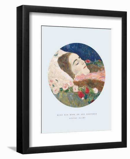 Old Masters, New Circles: Miss Ria Munk on her Deathbed-Gustav Klimt-Framed Premium Giclee Print