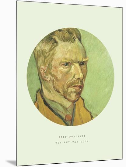 Old Masters, New Circles: Self Portrait-Vincent van Gogh-Mounted Giclee Print