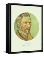 Old Masters, New Circles: Self Portrait-Vincent van Gogh-Framed Stretched Canvas