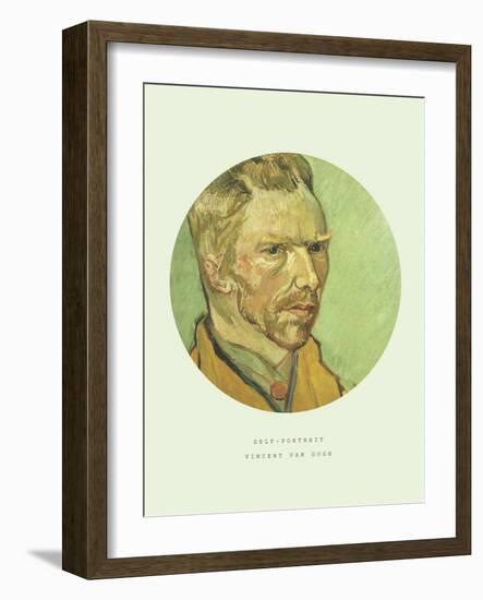 Old Masters, New Circles: Self Portrait-Vincent van Gogh-Framed Giclee Print