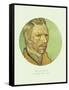 Old Masters, New Circles: Self Portrait-Vincent van Gogh-Framed Stretched Canvas