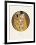 Old Masters, New Circles: The Kiss, c.1907-Gustav Klimt-Framed Art Print