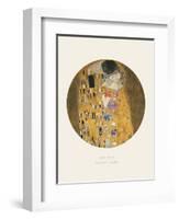 Old Masters, New Circles: The Kiss, c.1907-Gustav Klimt-Framed Art Print