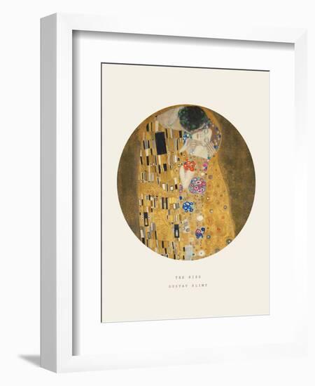 Old Masters, New Circles: The Kiss, c.1907-Gustav Klimt-Framed Art Print