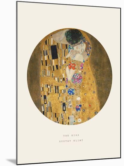 Old Masters, New Circles: The Kiss, c.1907-Gustav Klimt-Mounted Art Print