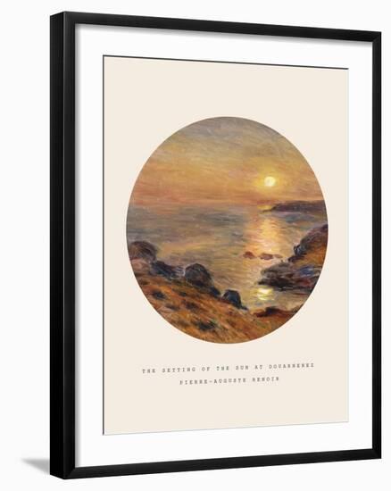 Old Masters, New Circles: The Setting of the Sun at Douarnenez-Pierre-Auguste Renoir-Framed Giclee Print