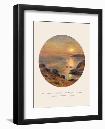 Old Masters, New Circles: The Setting of the Sun at Douarnenez-Pierre-Auguste Renoir-Framed Premium Giclee Print