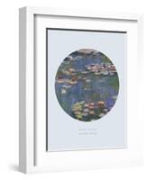 Old Masters, New Circles: Water Lilies (Nympheas), c.1916-Claude Monet-Framed Art Print