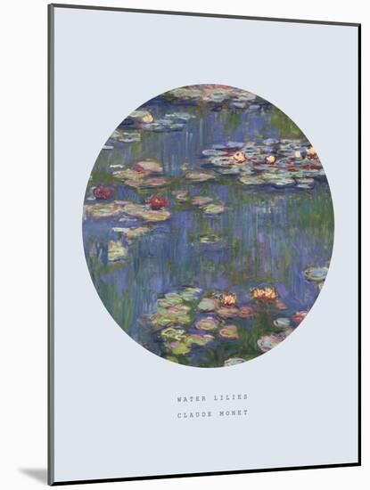 Old Masters, New Circles: Water Lilies (Nympheas), c.1916-Claude Monet-Mounted Art Print