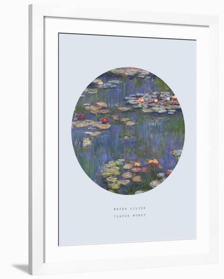 Old Masters, New Circles: Water Lilies (Nympheas), c.1916-Claude Monet-Framed Art Print