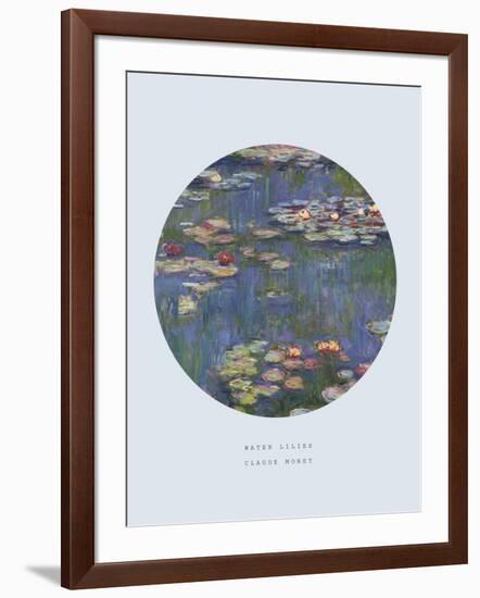 Old Masters, New Circles: Water Lilies (Nympheas), c.1916-Claude Monet-Framed Art Print