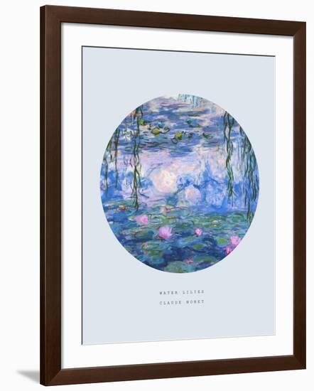 Old Masters, New Circles: Water Lilies (Nympheas), c.1916-Claude Monet-Framed Art Print