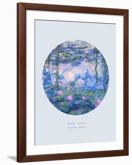 Old Masters, New Circles: Water Lilies (Nympheas), c.1916-Claude Monet-Framed Art Print