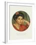 Old Masters, New Circles: Young Woman with a Rose-Pierre-Auguste Renoir-Framed Giclee Print