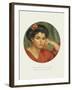 Old Masters, New Circles: Young Woman with a Rose-Pierre-Auguste Renoir-Framed Giclee Print