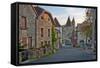 Old Medieval Looking European Street-vitalytitov-Framed Stretched Canvas