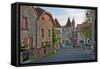 Old Medieval Looking European Street-vitalytitov-Framed Stretched Canvas
