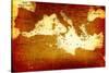 Old Mediterranean Map-goliath-Stretched Canvas