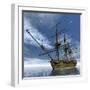 Old Meduse Frigate of the French Navy Navigating the Ocean by Day-Stocktrek Images-Framed Art Print