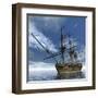 Old Meduse Frigate of the French Navy Navigating the Ocean by Day-Stocktrek Images-Framed Art Print