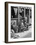 Old Men and Boys Outside a Cafe, Bhaktapur, Kathmandu Valley, Nepal-Don Smith-Framed Photographic Print