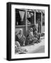 Old Men and Boys Outside a Cafe, Bhaktapur, Kathmandu Valley, Nepal-Don Smith-Framed Photographic Print