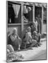 Old Men and Boys Outside a Cafe, Bhaktapur, Kathmandu Valley, Nepal-Don Smith-Mounted Photographic Print