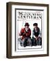 "Old Men Fishing," Country Gentleman Cover, July 12, 1924-Harold Brett-Framed Giclee Print