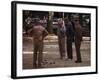 Old Men Playing Petanque, Nimes, Gard, Provence, France-John Miller-Framed Photographic Print