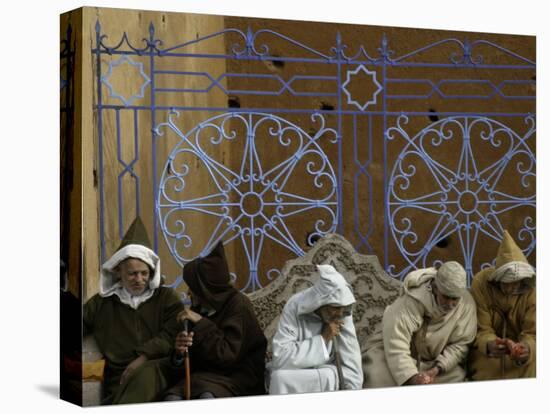 Old Men Talking, Morocco-Pietro Simonetti-Stretched Canvas