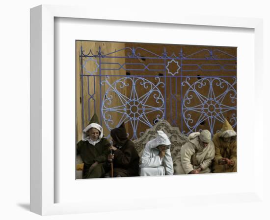 Old Men Talking, Morocco-Pietro Simonetti-Framed Photographic Print