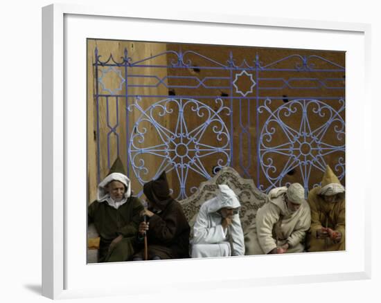 Old Men Talking, Morocco-Pietro Simonetti-Framed Photographic Print