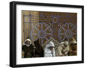 Old Men Talking, Morocco-Pietro Simonetti-Framed Photographic Print