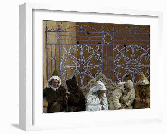 Old Men Talking, Morocco-Pietro Simonetti-Framed Photographic Print