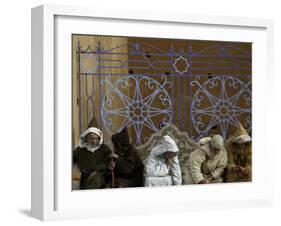 Old Men Talking, Morocco-Pietro Simonetti-Framed Photographic Print