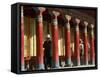 Old Men Turning Prayer Wheels, Tagong Temple, Tagong, Sichuan, China-Porteous Rod-Framed Stretched Canvas