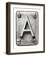 Old Metal Alphabet Letter A-donatas1205-Framed Art Print