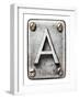 Old Metal Alphabet Letter A-donatas1205-Framed Art Print