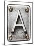 Old Metal Alphabet Letter A-donatas1205-Mounted Art Print