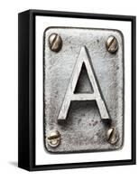 Old Metal Alphabet Letter A-donatas1205-Framed Stretched Canvas