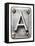 Old Metal Alphabet Letter A-donatas1205-Framed Stretched Canvas