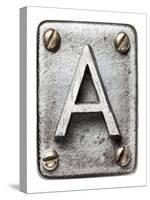 Old Metal Alphabet Letter A-donatas1205-Stretched Canvas