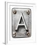 Old Metal Alphabet Letter A-donatas1205-Framed Art Print