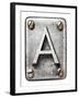 Old Metal Alphabet Letter A-donatas1205-Framed Art Print