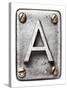 Old Metal Alphabet Letter A-donatas1205-Stretched Canvas